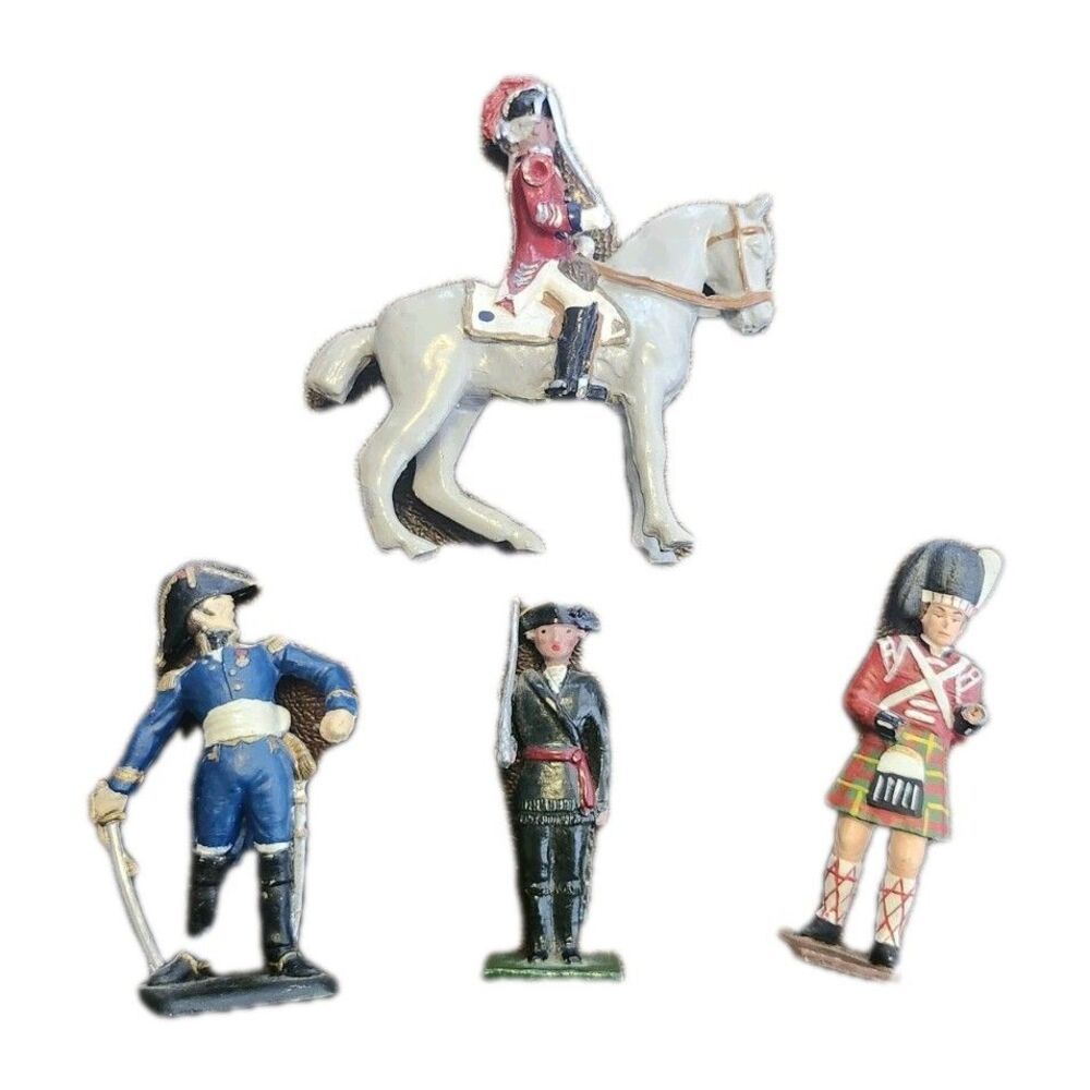 Toy Soldier Mixed Material Revolutionary War French Revolution Lot Of 4